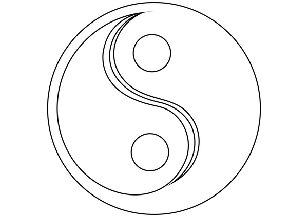Yin Yang Symbol coloring page – fun and educational printable for children