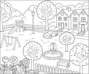 Garden City Park coloring page – fun and educational printable for children