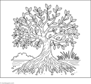 Mangrove Tree Coloring Page