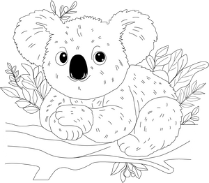 Koala coloring page – fun and educational printable for children