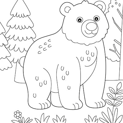 Wild Animals Coloring Book – Instant Download