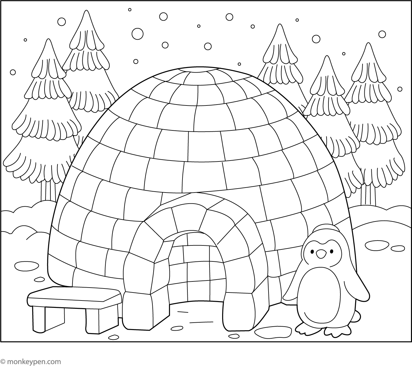 Igloo Color Page — Idea 3 Igloo Color Page — Idea 3