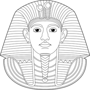 Pharaohs Head coloring page – fun and educational printable for children