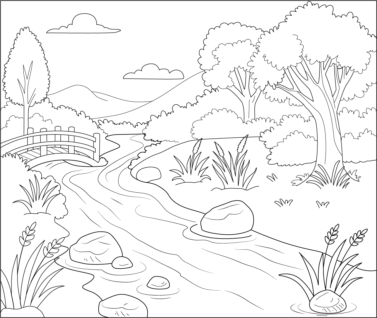 Stream Coloring Pages