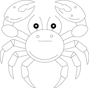 Crab coloring page – fun and educational printable for children