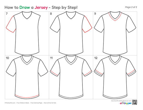 How to Draw a Jersey – Easy Step-by-Step Sports Clothing Drawing for Kids