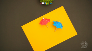 Paper Umbrella Craft Step 20