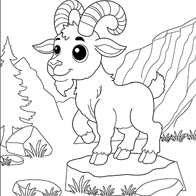 Printable Domestic Animals Coloring Book