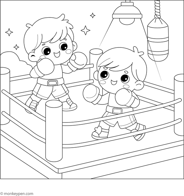 Martial Arts Coloring Book