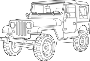 Jeep coloring page – fun and educational printable for children