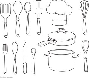 Kitchen Utensil Coloring Page