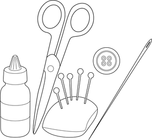 Sewing Tools coloring page – fun and educational printable for children