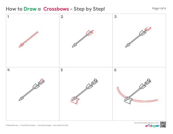 How to Draw a Crossbow – Step-by-Step Historical Object Drawing for Kids