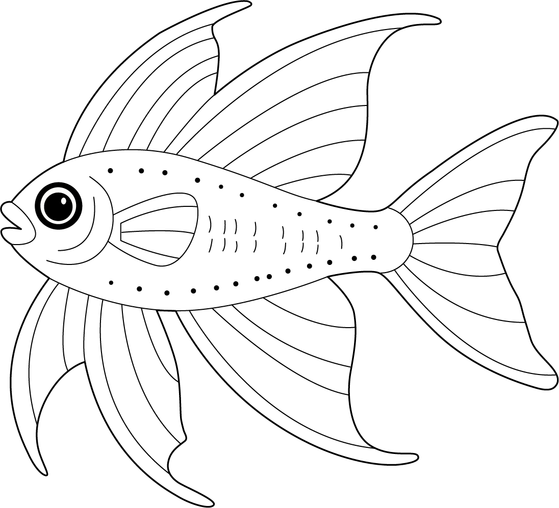 Printable Flying Fish Coloring Page