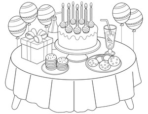 Refreshments coloring page – fun and educational printable for children