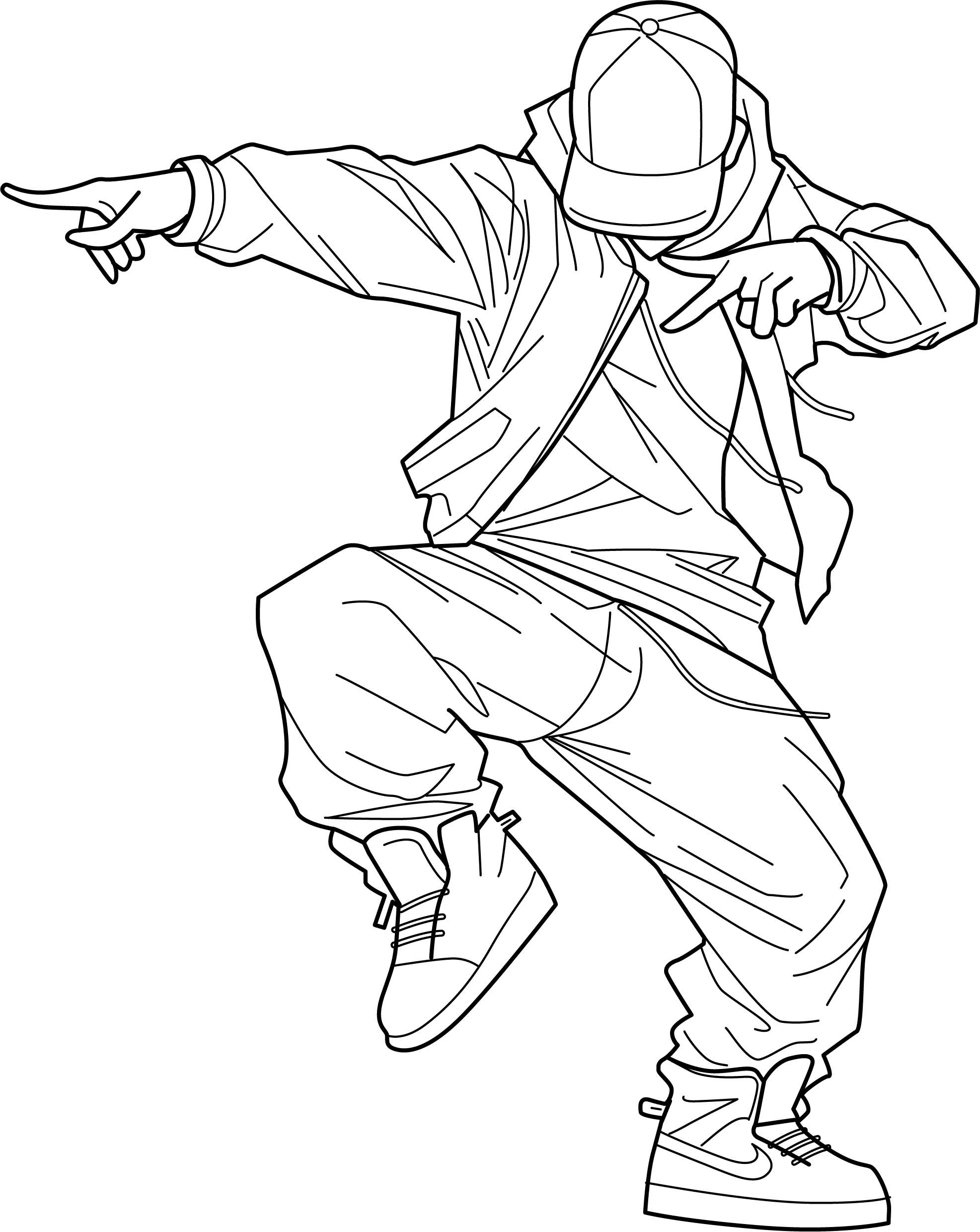 Hip Hop Dance Coloring Pages
