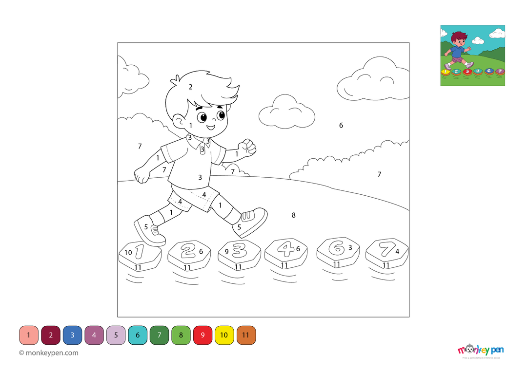 Color Sheets Number Step Free 285 Color by Number Printable – Free Worksheets for Kids – Page 7