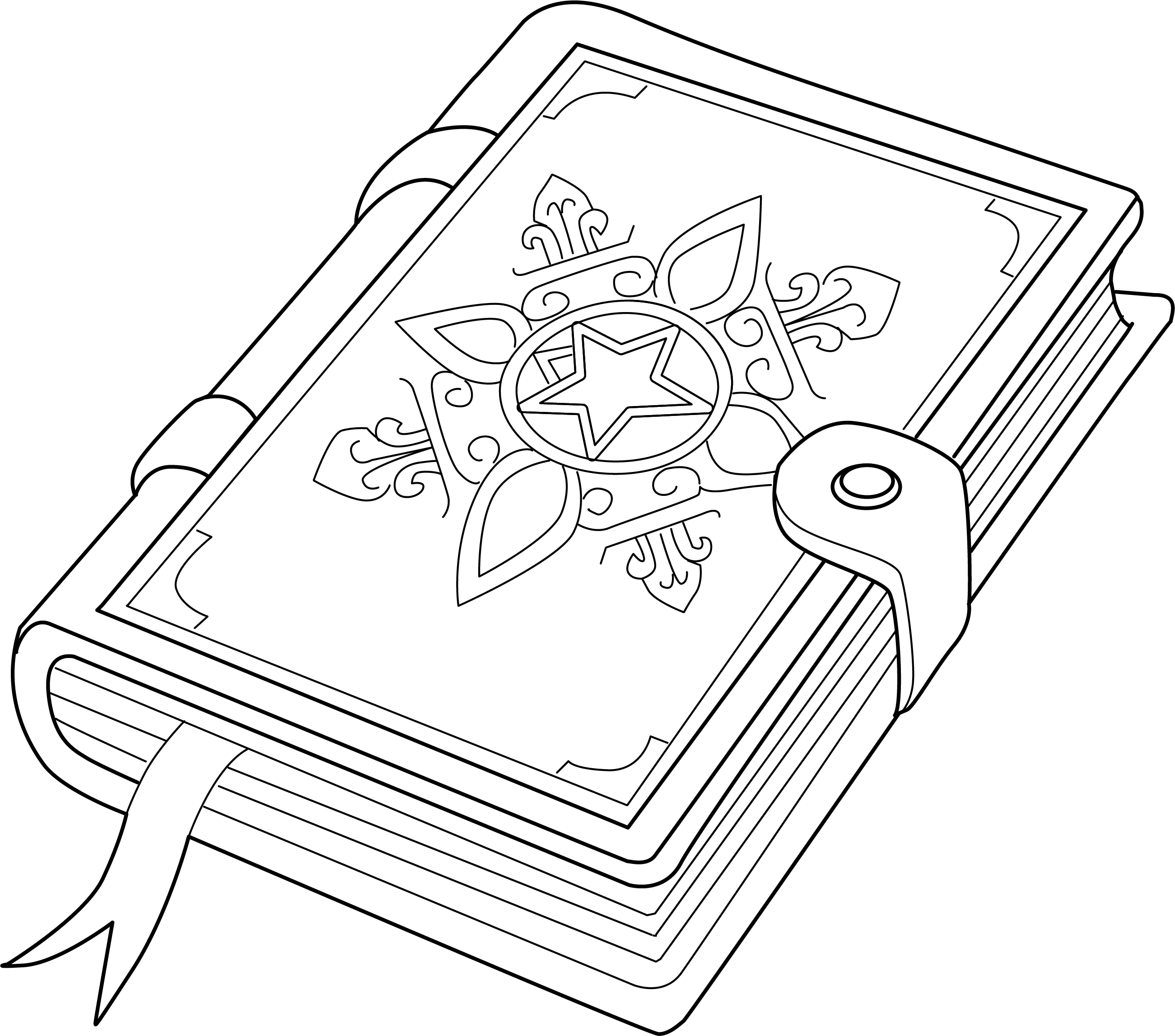Spell Coloring In Magic Spell Book Coloring Page