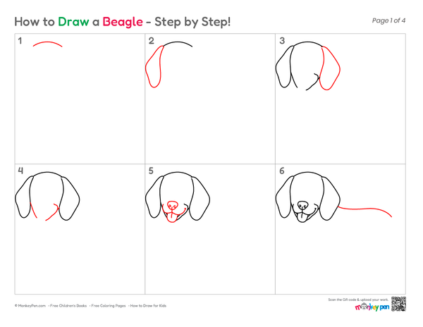 How to Draw a Beagle – Easy Step-by-Step Dog Drawing for Kids