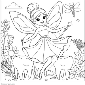 Tooth Fairy Coloring Page