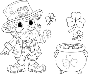 Leprechauns coloring page – fun and educational printable for children