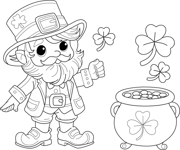 Leprechauns coloring page – fun and educational printable for children
