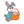 Adorable rabbit with decorated Easter eggs, holiday-themed colour by number activity for children.