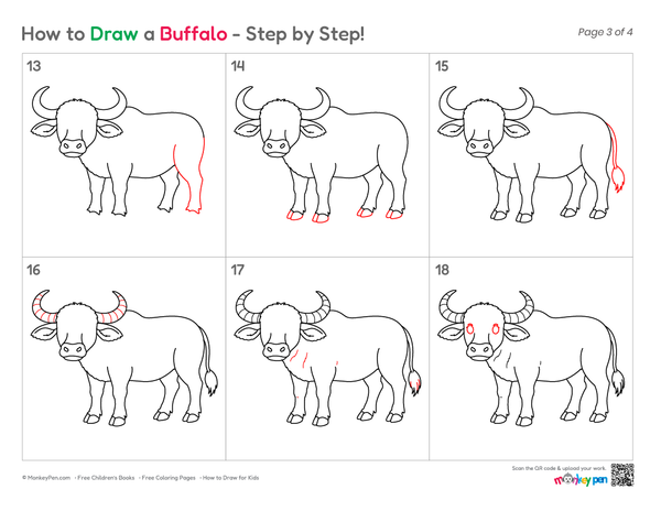 Easy Buffalo artwork for young artists