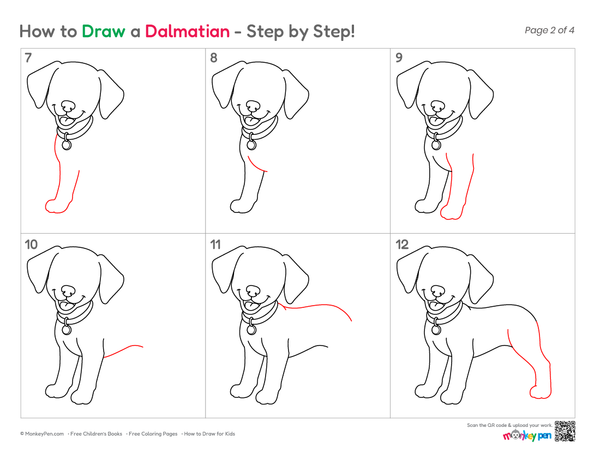 How to Draw a Dalmatian – Step-by-Step Dog Drawing for Kids