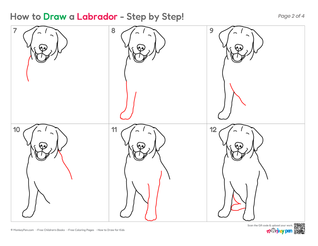 How to Draw a Labrador – Easy Step-by-Step Dog Drawing for Kids