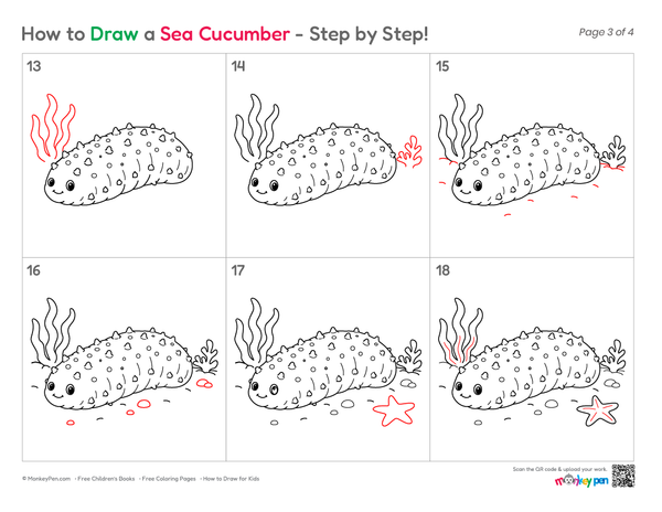 Cute sea cucumber artwork