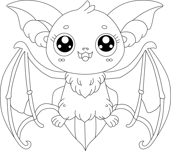 Vampire Bat Coloring Page – fun and educational printable for children