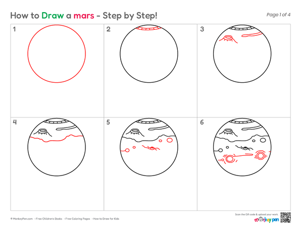 How to Draw Mars – Easy Step-by-Step Planet Drawing for Kids