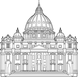 Vatican City Rome Saint Peters Basilica coloring page – fun and educational printable for children