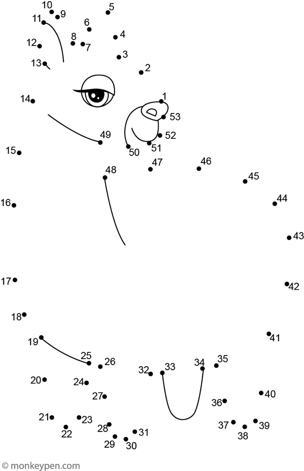 A soft, fluffy llama appears as children connect the dots.  