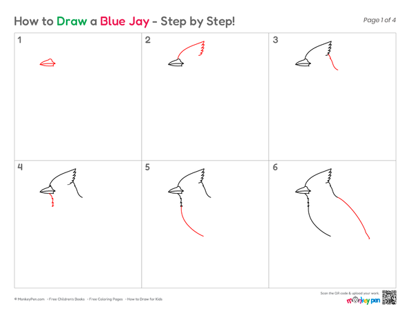 Fun Blue Jay illustration for kids