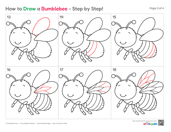 How to Draw a Bumblebee – Step-by-Step Insect Drawing for Kids