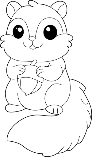 Chipmunk coloring page – fun and educational printable for children