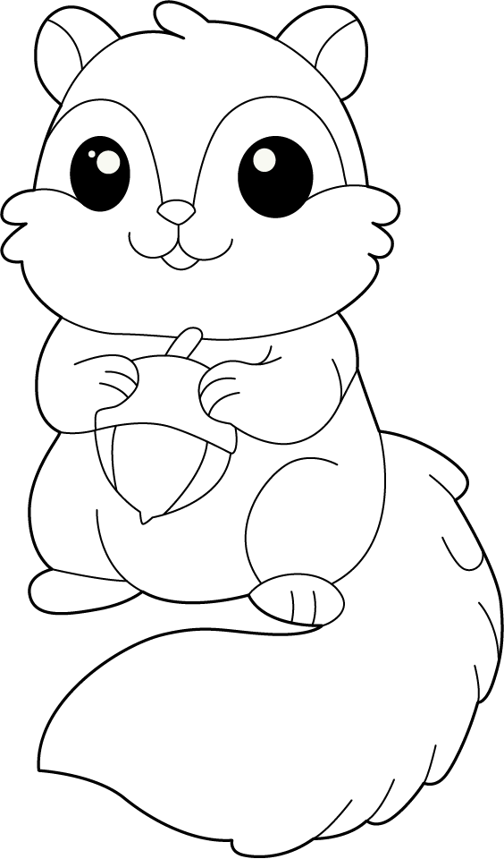 Chipmunk coloring page – fun and educational printable for children