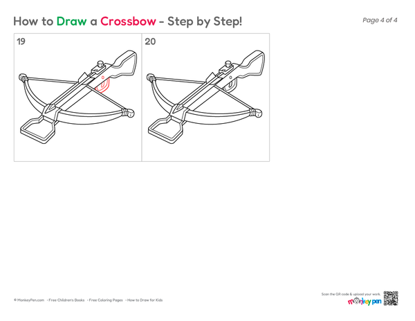 How to Draw a Crossbow – Step-by-Step Historical Object Drawing for Kids