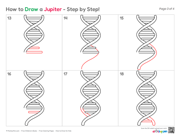 How to Draw DNA – Easy Step-by-Step Science Drawing for Kids