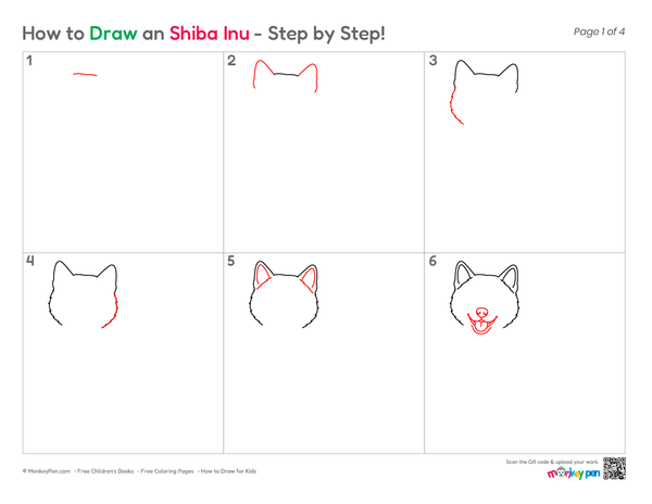 How to Draw a Shiba Inu – Easy Step-by-Step Dog Drawing for Kids