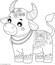 Bull Coloring Book | Printable Coloring Pages for Kids