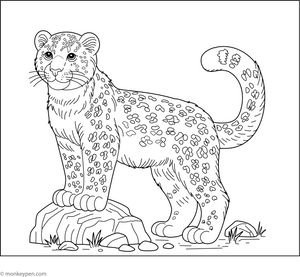 Amur Leopard Coloring Page – fun and educational printable for children