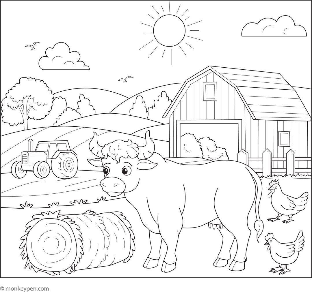 Bulls Coloring Pages – Free Printable for Kids