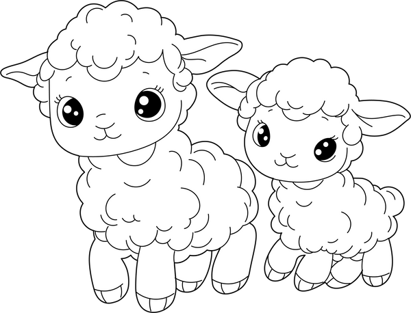 Sheep Small coloring page – fun and educational printable for children