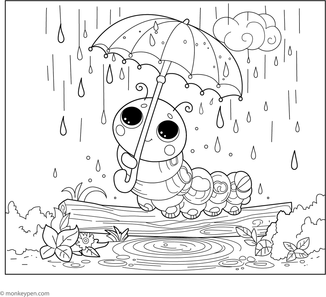Caterpillar In Rain caterpillar-in-rain