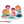 Downloadable color-by-number worksheet of parents playing joyfully with their child, with numbered areas for clothing, toys, and background.