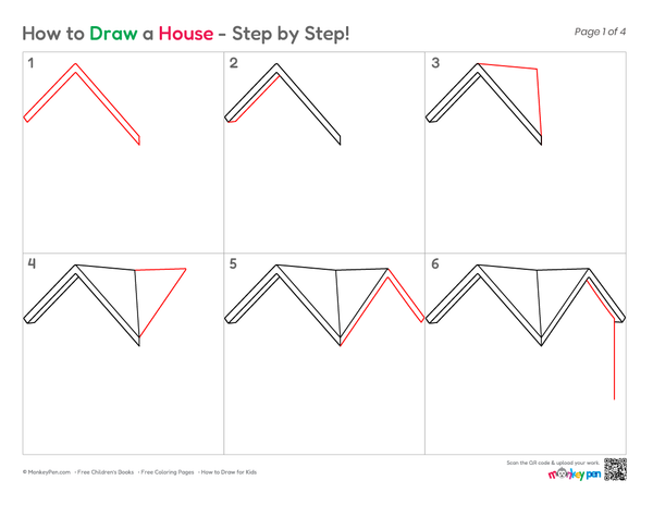How to Draw a 3D House – Step-by-Step Perspective Drawing for Kids
