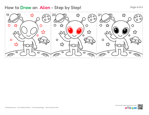 How to Draw an Alien – Step-by-Step Space Character Drawing for Kids